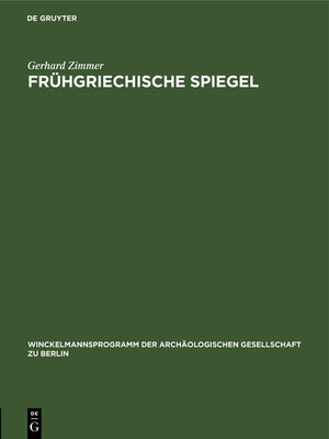 cover image of Frühgriechische Spiegel
